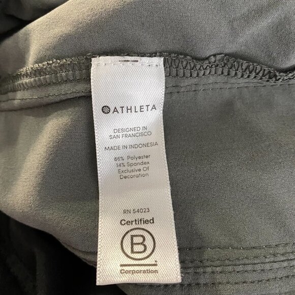 Athleta‎ Ascender Shorts Green Side Striped Size 2 - Picture 8 of 9